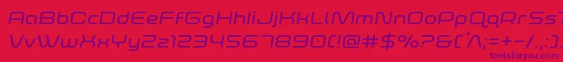 foxontherunexpandsemital Font – Purple Fonts on Red Background