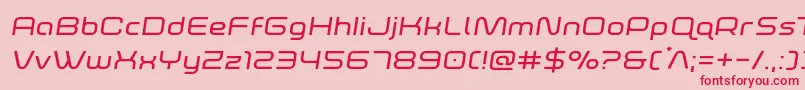 foxontherunexpandsemital Font – Red Fonts on Pink Background