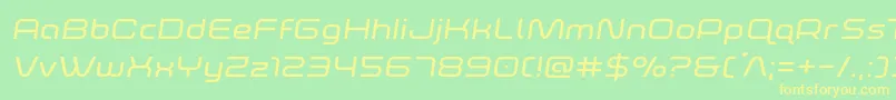 foxontherunexpandsemital Font – Yellow Fonts on Green Background