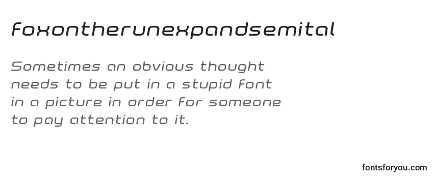 Review of the Foxontherunexpandsemital Font