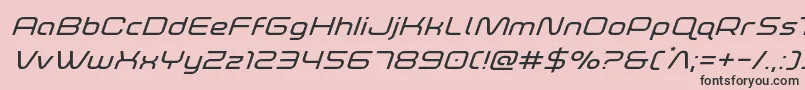 フォントfoxontherunexpandsuperital – ピンクの背景に黒い文字