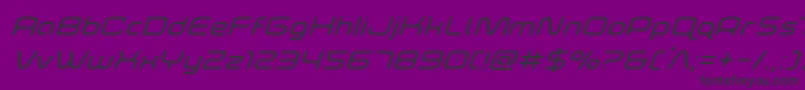 フォントfoxontherunexpandsuperital – 紫の背景に黒い文字