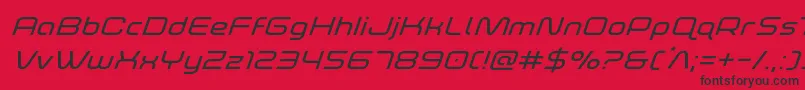 フォントfoxontherunexpandsuperital – 赤い背景に黒い文字