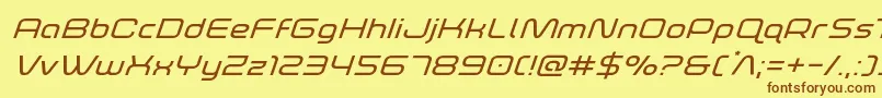 Шрифт foxontherunexpandsuperital – коричневые шрифты на жёлтом фоне