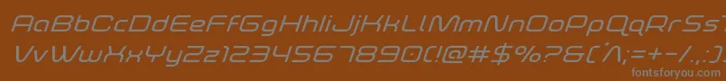 foxontherunexpandsuperital-fontti – harmaat kirjasimet ruskealla taustalla