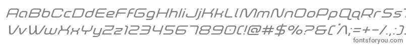foxontherunexpandsuperital-fontti – harmaat kirjasimet valkoisella taustalla