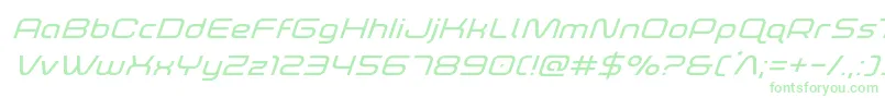 foxontherunexpandsuperital Font – Green Fonts on White Background