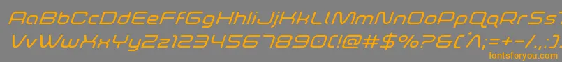 Шрифт foxontherunexpandsuperital – оранжевые шрифты на сером фоне