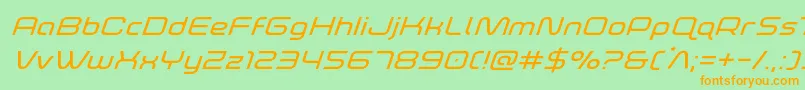 foxontherunexpandsuperital Font – Orange Fonts on Green Background