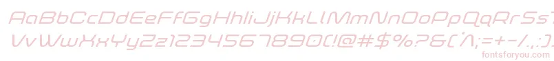 foxontherunexpandsuperital-fontti – vaaleanpunaiset fontit valkoisella taustalla