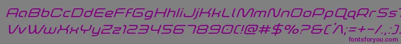 foxontherunexpandsuperital Font – Purple Fonts on Gray Background