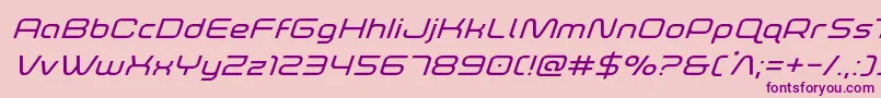 foxontherunexpandsuperital Font – Purple Fonts on Pink Background