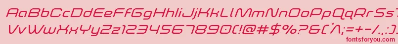 foxontherunexpandsuperital-fontti – punaiset fontit vaaleanpunaisella taustalla