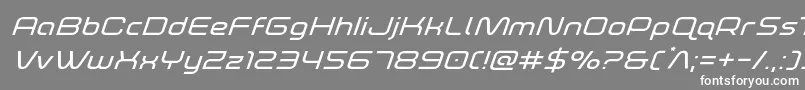 Шрифт foxontherunexpandsuperital – белые шрифты на сером фоне