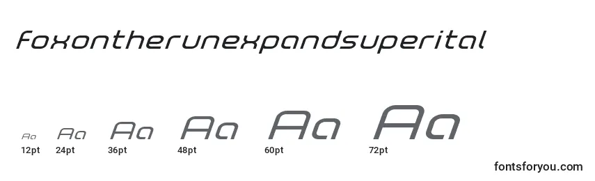 Размеры шрифта Foxontherunexpandsuperital