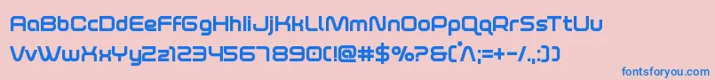 Police foxontherunextrabold – polices bleues sur fond rose