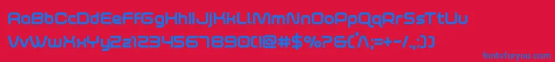 foxontherunextrabold Font – Blue Fonts on Red Background