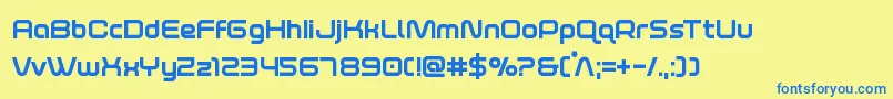 Подробнее о шрифте foxontherunextrabold Шрифт foxontherunextrabold – синие шрифты на жёлтом фоне