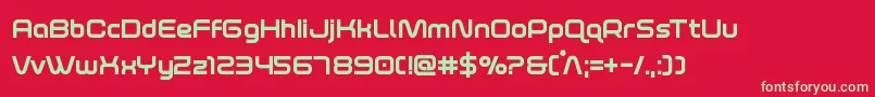 フォントfoxontherunextrabold – 赤い背景に緑の文字