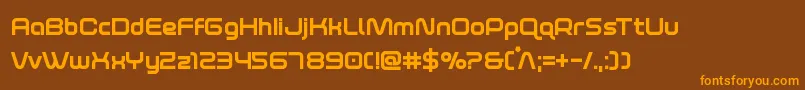 foxontherunextrabold Font – Orange Fonts on Brown Background