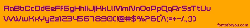 foxontherunextrabold Font – Purple Fonts on Orange Background