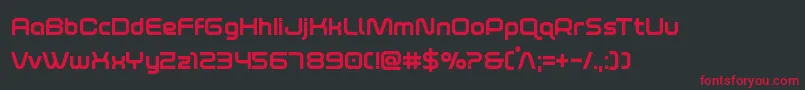 foxontherunextrabold Font – Red Fonts on Black Background