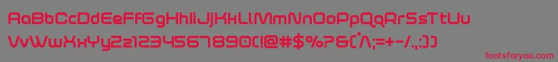 foxontherunextrabold Font – Red Fonts on Gray Background