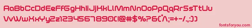 foxontherunextrabold Font – Red Fonts on Pink Background