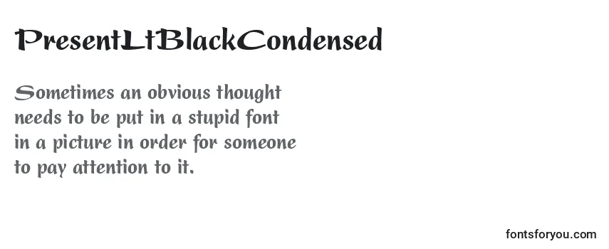 PresentLtBlackCondensed Font