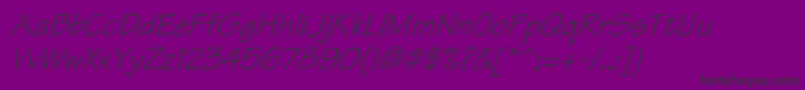 TektonItalic-Schriftart – Schwarze Schriften auf violettem Hintergrund