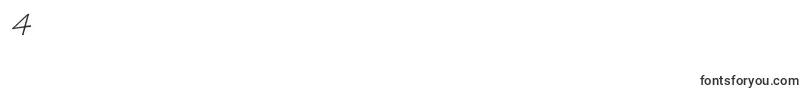 Czcionka TektonItalic – czcionki cyfry 4