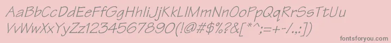 TektonItalic Font – Gray Fonts on Pink Background