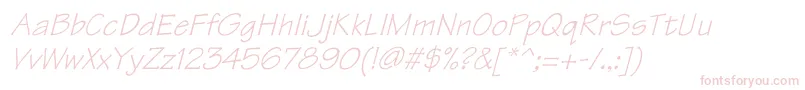 TektonItalic-Schriftart – Rosa Schriften auf weißem Hintergrund