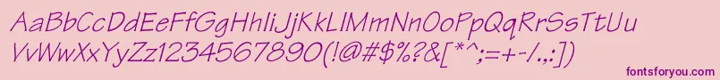 TektonItalic Font – Purple Fonts on Pink Background