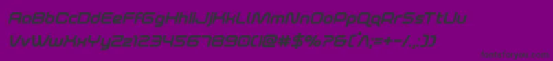 foxontherunextraboldital Font – Black Fonts on Purple Background