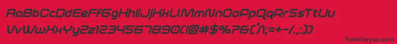 foxontherunextraboldital Font – Black Fonts on Red Background