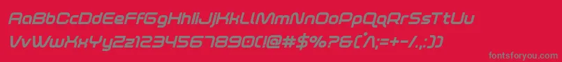 foxontherunextraboldital Font – Gray Fonts on Red Background