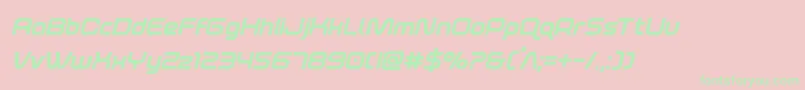 foxontherunextraboldital Font – Green Fonts on Pink Background
