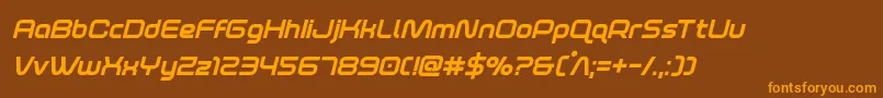foxontherunextraboldital Font – Orange Fonts on Brown Background