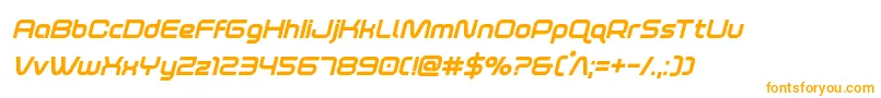 foxontherunextraboldital Font – Orange Fonts on White Background