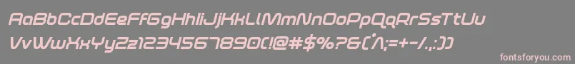 foxontherunextraboldital Font – Pink Fonts on Gray Background