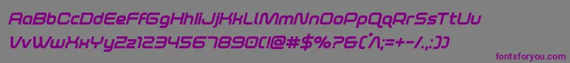 foxontherunextraboldital Font – Purple Fonts on Gray Background