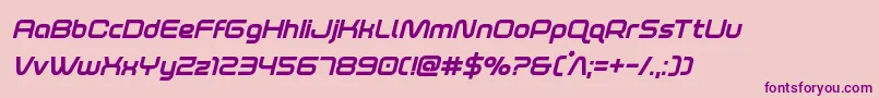 foxontherunextraboldital Font – Purple Fonts on Pink Background