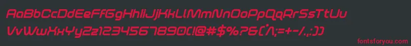 foxontherunextraboldital Font – Red Fonts on Black Background