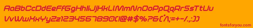 foxontherunextraboldital Font – Red Fonts on Orange Background