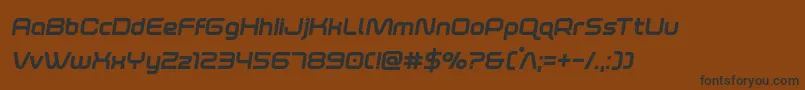foxontherunextraboldsemital Font – Black Fonts on Brown Background