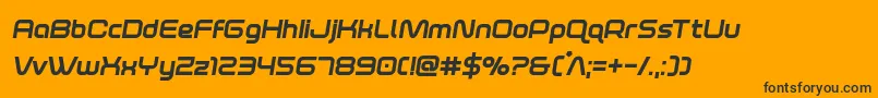 foxontherunextraboldsemital Font – Black Fonts on Orange Background