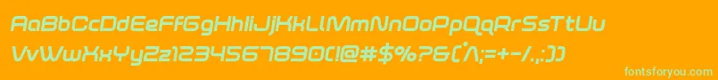 foxontherunextraboldsemital Font – Green Fonts on Orange Background