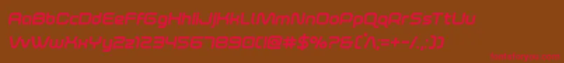 foxontherunextraboldsemital Font – Red Fonts on Brown Background