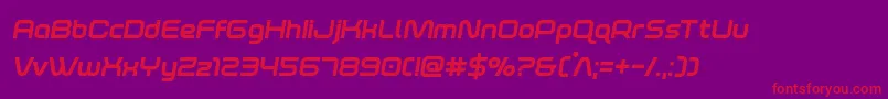 Шрифт foxontherunextraboldsemital – красные шрифты на фиолетовом фоне